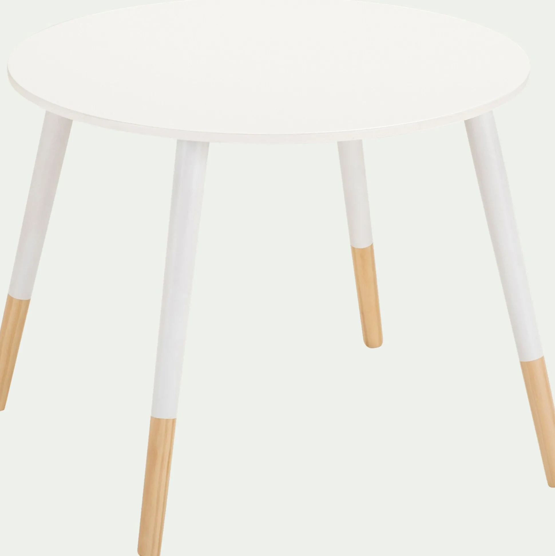 Table enfant en bois D60x47,7cm - blanc