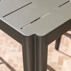 Table haute de jardin en acier - vert cèdre (2 places)