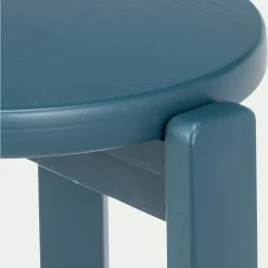 Tabouret bas en bois de frêne H45cm - bleu figuerolles
