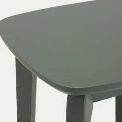 Tabouret bas en bois d'hévéa H45cm - vert cèdre