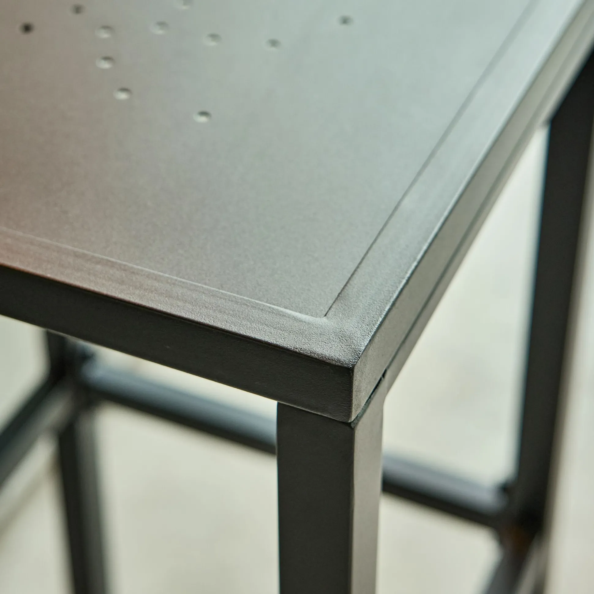 Tabouret de bar en acier - noir H74cm