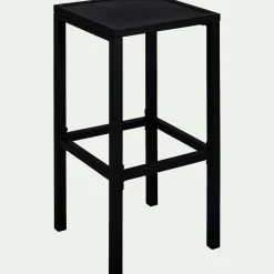Tabouret de bar en acier - noir H74cm