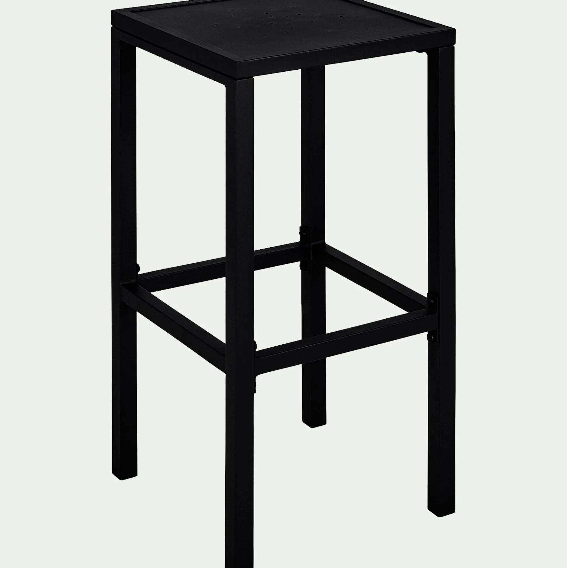 Tabouret de bar en acier - noir H74cm