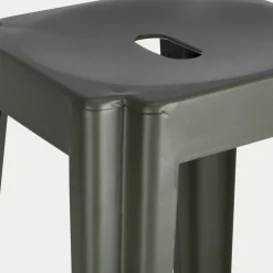 Tabouret de bar en métal H69cm - vert cèdre