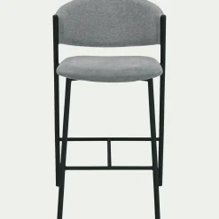 Tabouret haut de repas en tissu H66cm - gris