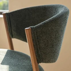 Tabouret haut de repas en tissu H66cm - vert