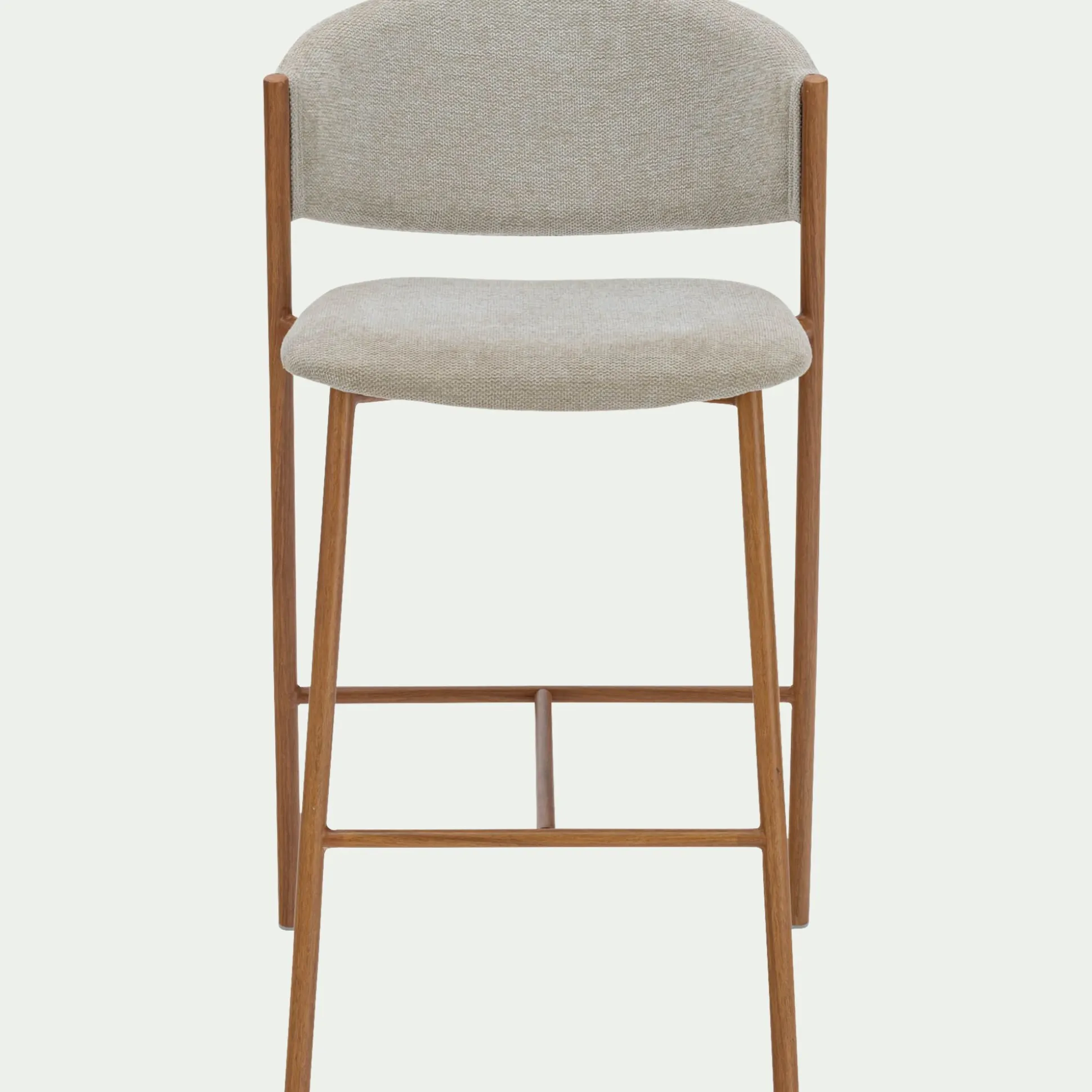 Tabouret haut de repas en tissu H66cm - beige