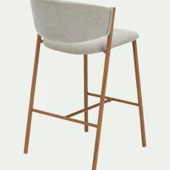 Tabouret haut de repas en tissu H66cm - beige
