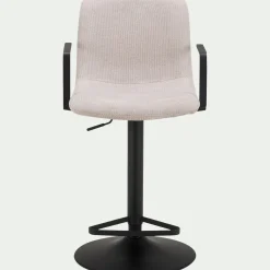 Tabouret haut en tissu H114cm - beige