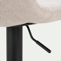 Tabouret haut en tissu H114cm - beige