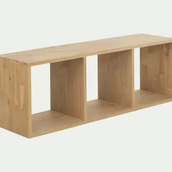 Étagère 3 cases en chêne - bois clair