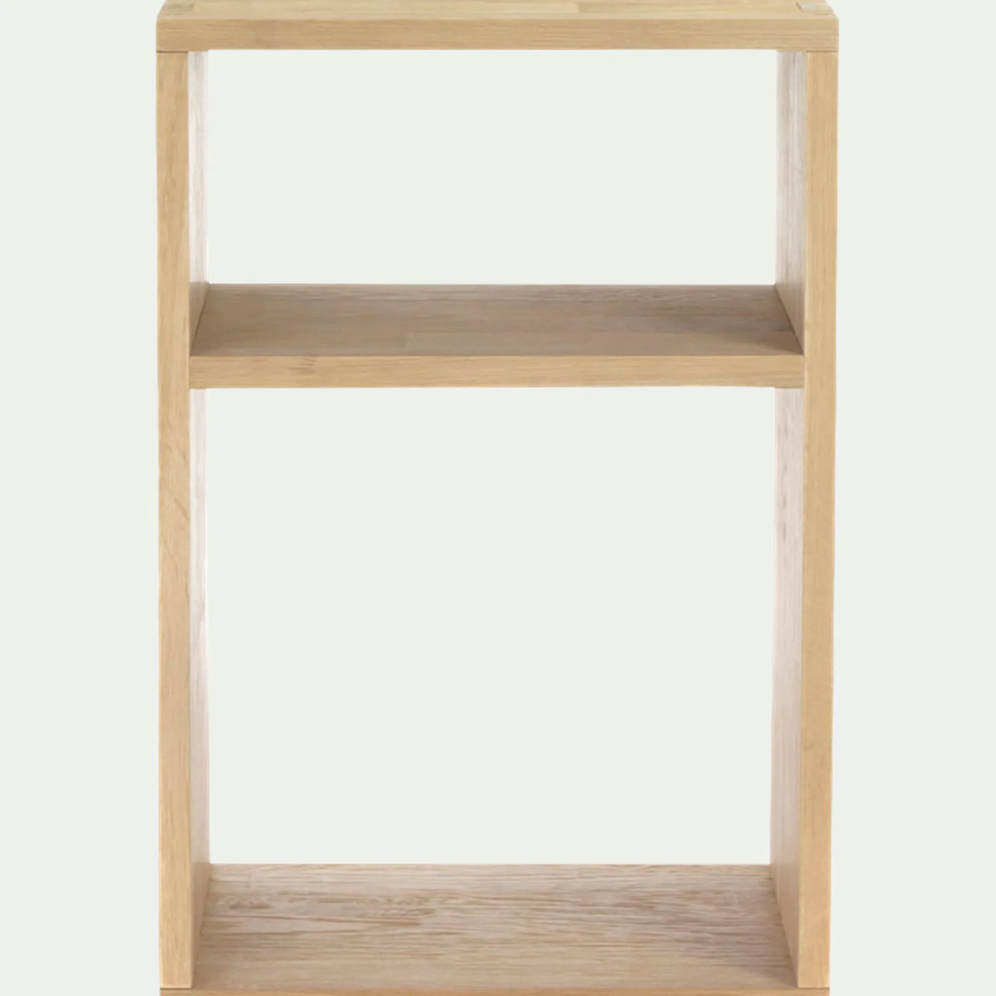 Étagère 2 cases en chêne - bois clair