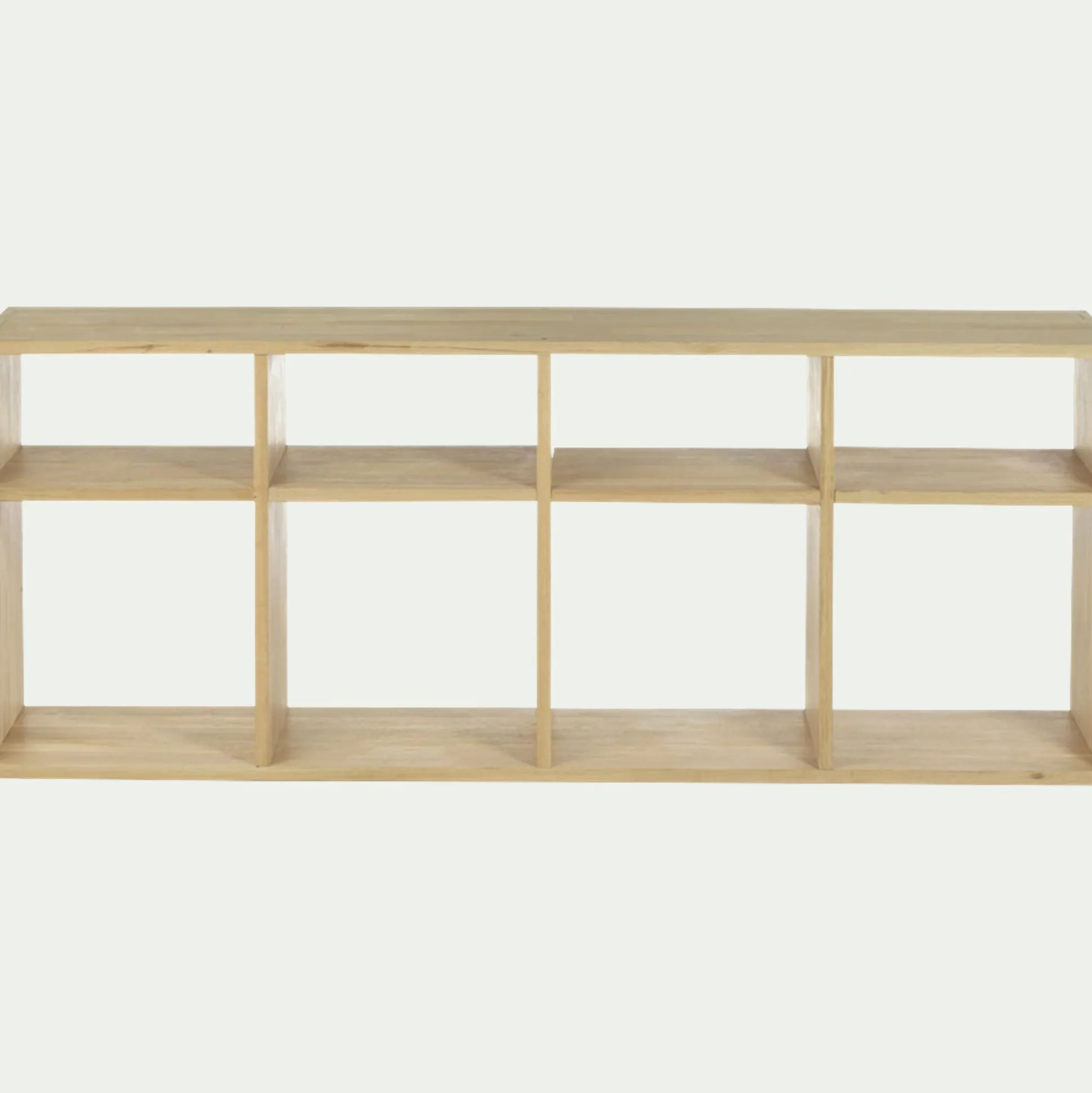 Étagère 8 cases en chêne lamellé - bois clair