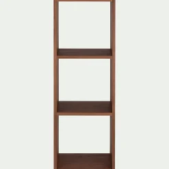 Étagère 3 cases en chêne massif - bois foncé