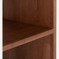 Étagère 10 niches en chêne massif - bois foncé