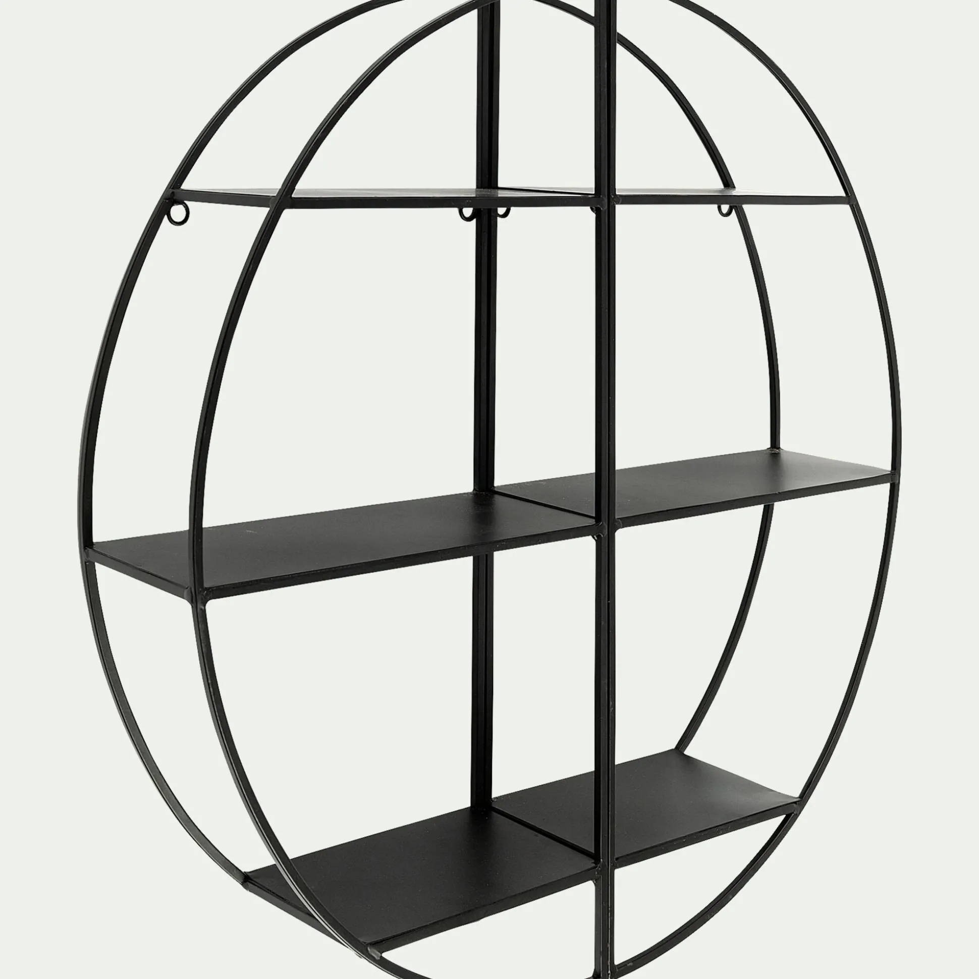 Étagère déco en métal D60cm - noir