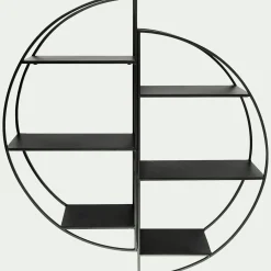 Étagère déco en métal D60cm - noir