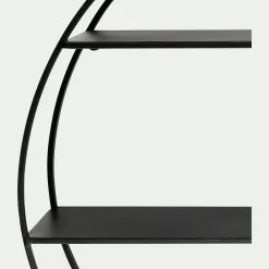 Étagère déco en métal D60cm - noir
