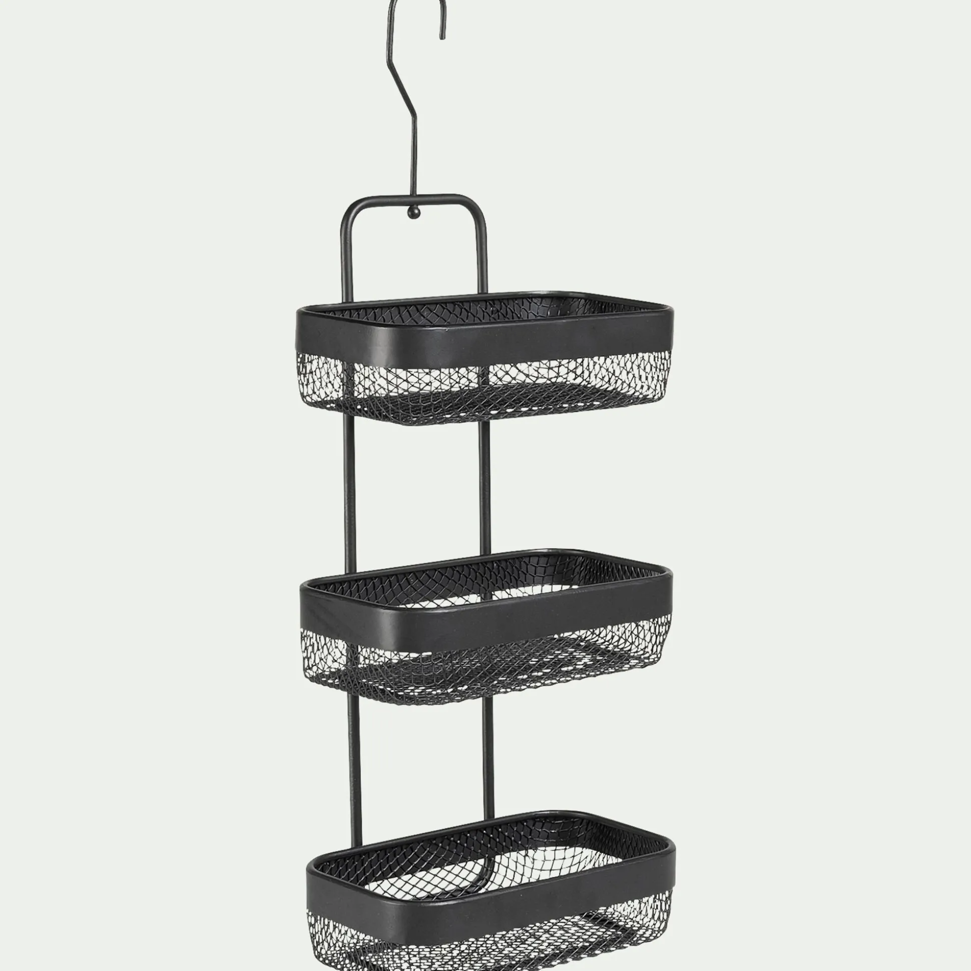 Étagère de douche en acier - noir