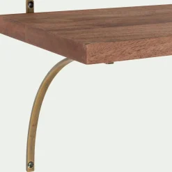 Étagère murale décorative en bois de manguier L60cm - naturel