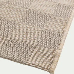 Tapis à motif damier 120x170cm - beige