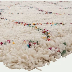 Tapis à motif d'inspiration berbère 160x230cm - blanc
