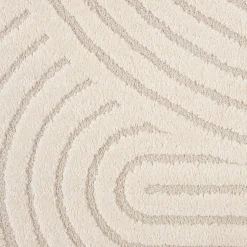 Tapis à motifs circulaires 160x230cm - blanc écru