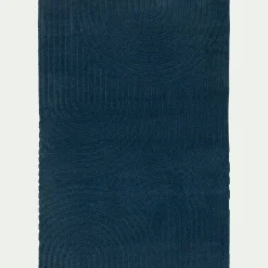Tapis à motifs circulaires 200x290cm - bleu ceou