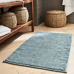 Tapis de bain antidérapant 50x80cm - bleu calaluna