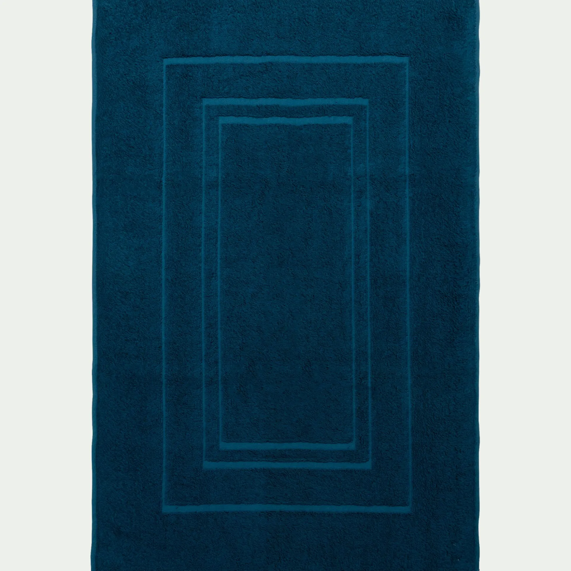 Tapis de bain en coton - bleu figuerolles 50x80cm