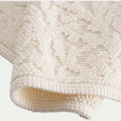 Tapis de bain en coton jacquard 50x80cm - blanc ventoux
