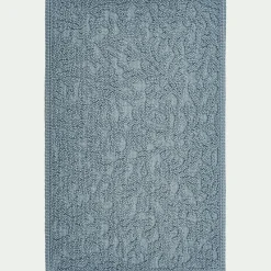 Tapis de bain en coton jacquard 50x80cm - bleu calaluna