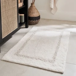 Tapis de bain en coton 50x80cm - blanc ventoux