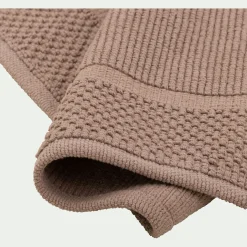 Tapis de bain jacquard en coton 60x100cm - rose simos