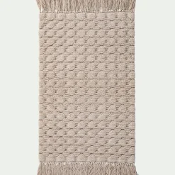 Tapis de bain point bulle en coton 50x80cm - beige