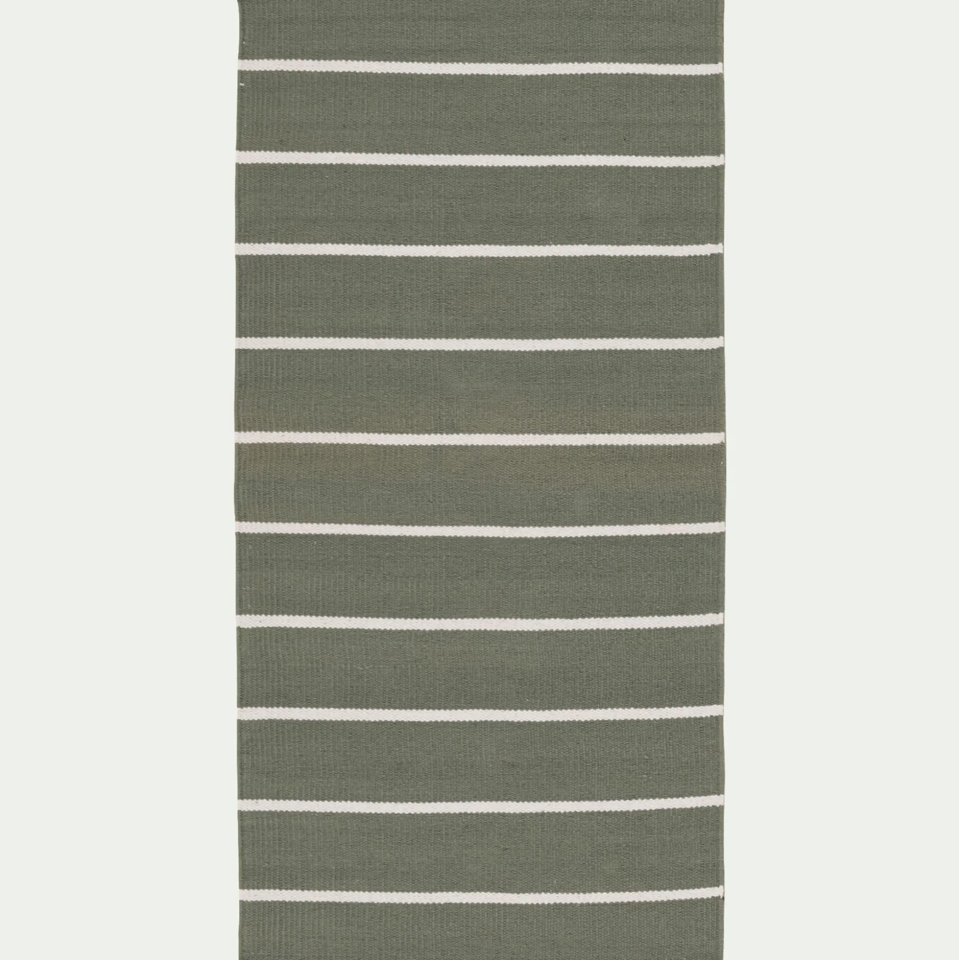 Tapis en coton à rayure 50x80cm - vert