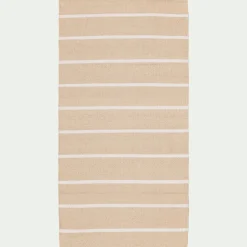 Tapis en coton à rayure 60x120cm - beige