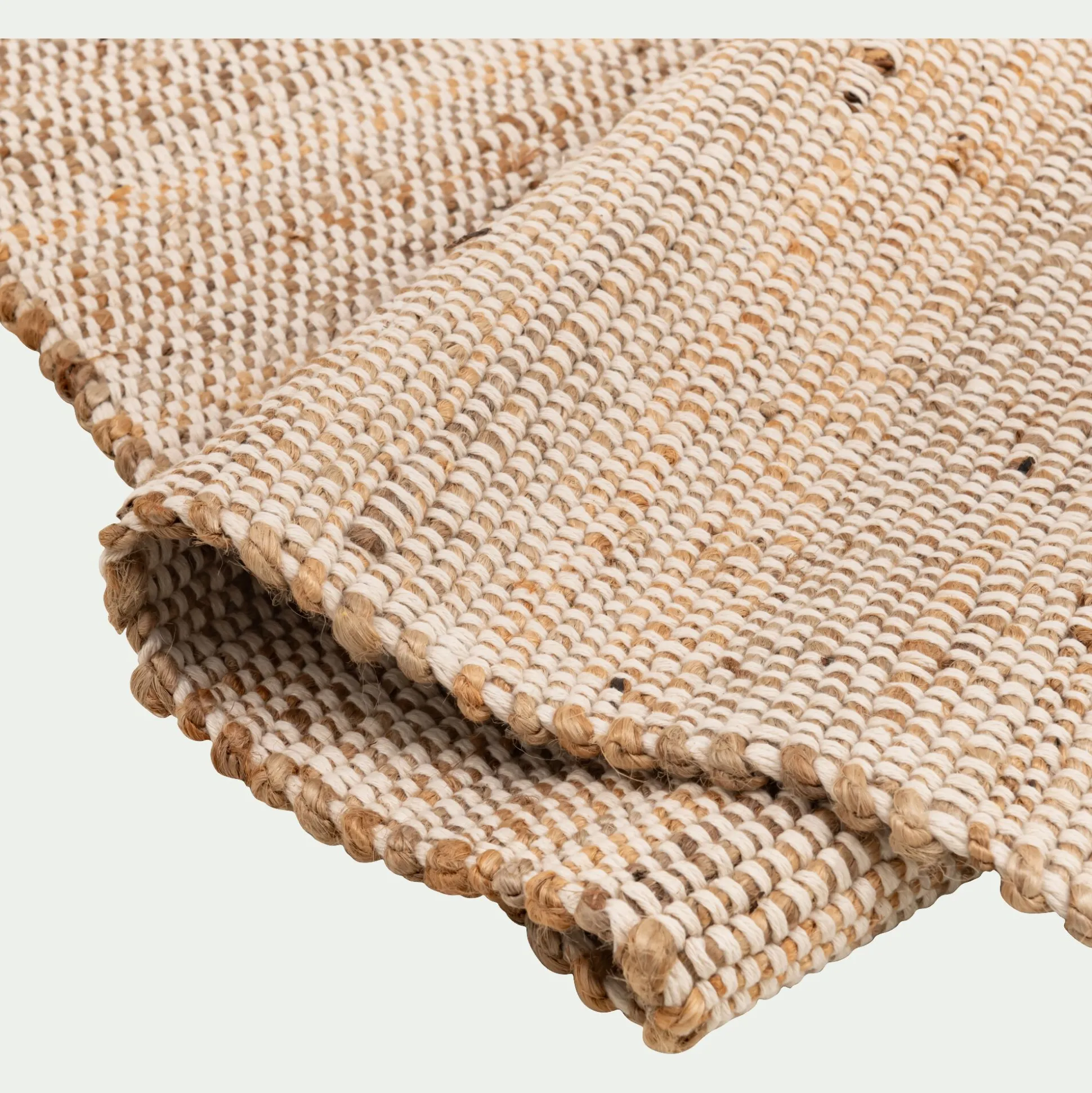 Tapis en jute et coton 140x200cm - naturel