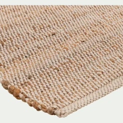 Tapis en jute et coton 140x200cm - naturel