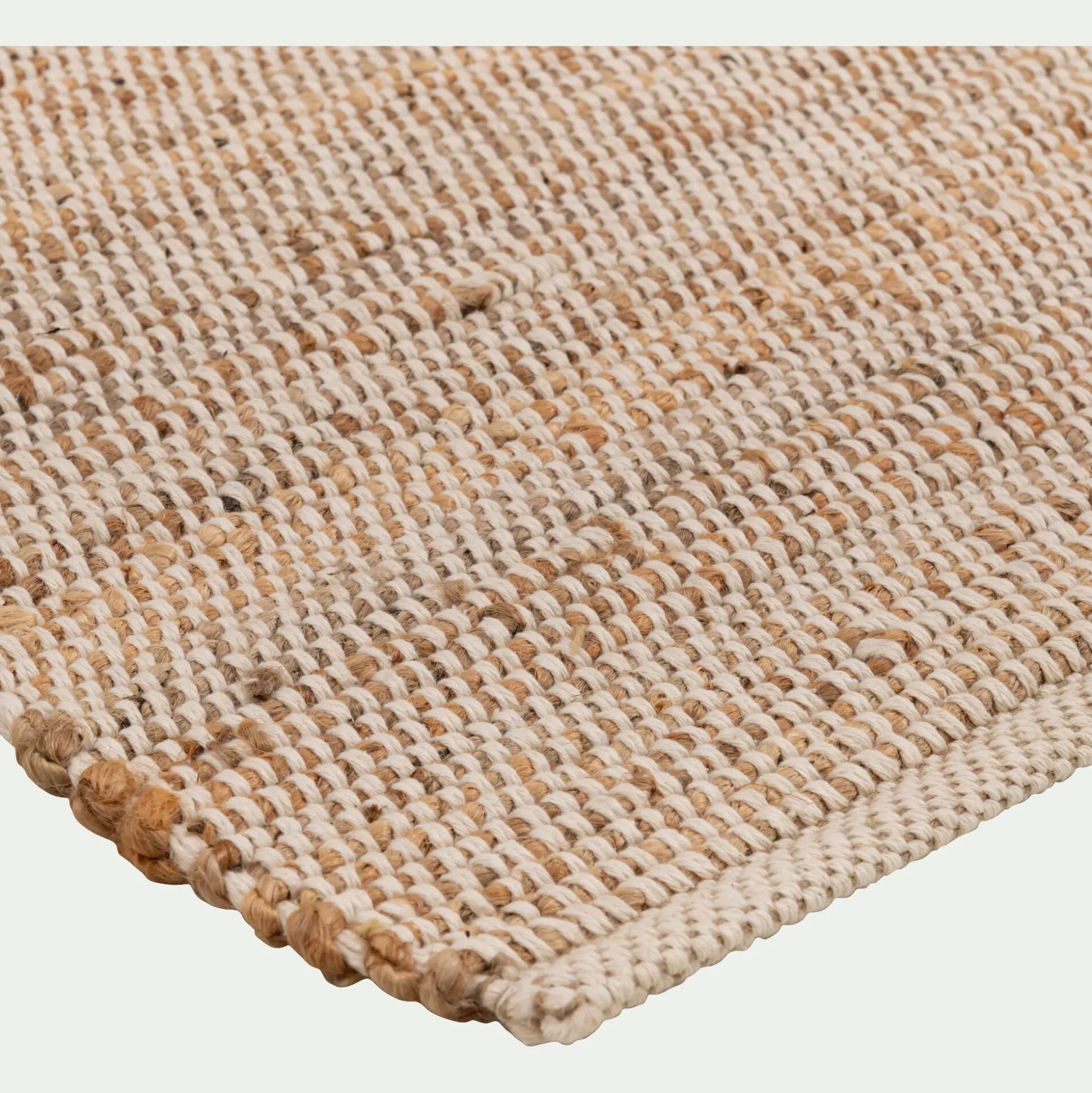 Tapis en jute et coton 140x200cm - naturel