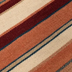 Tapis en laine à rayures 60x120cm - rouge