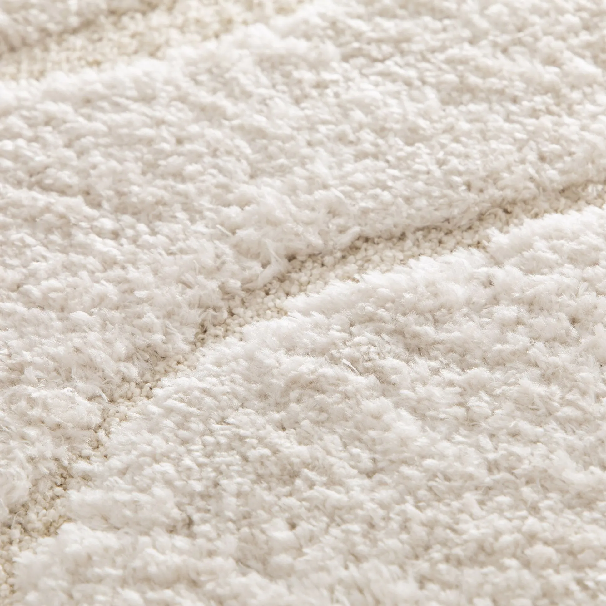 Tapis en tissu recyclé à motif 160x230cm - beige