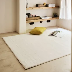 Tapis imitation fourrure - blanc ventoux 150x200cm