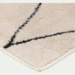 Tapis inspiration berbère à motifs losange 160x230cm - blanc écru
