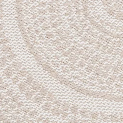 Tapis intérieur et extérieur à motifs en tissu recyclé 120x170cm - écru