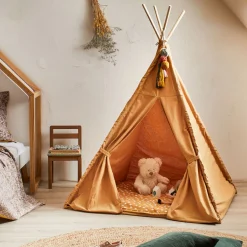 Tapis pour tipi 100x100cm- beige nèfle