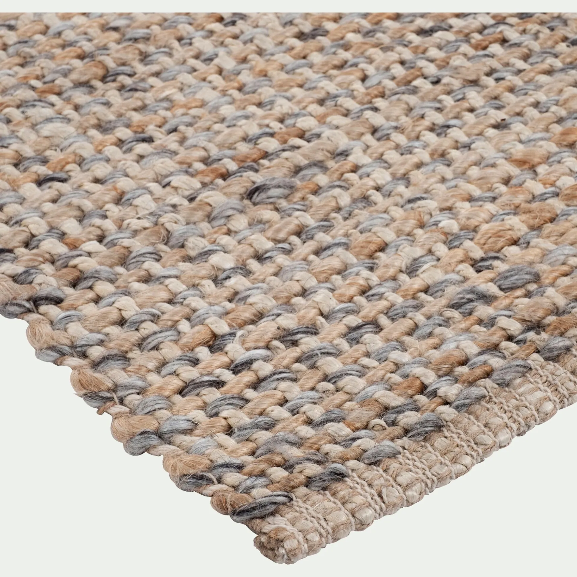 Tapis tressé en jute - naturel 120x170cm