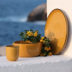 Tasse à espresso en grès D6cm - jaune