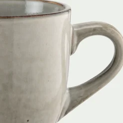 Tasse et soucoupe petit-déjeuner en grès 22cl - vert