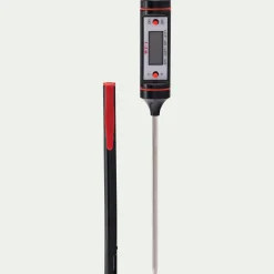 Thermomètre de cuisine digital électronique à sonde en inox - argenté métallisé